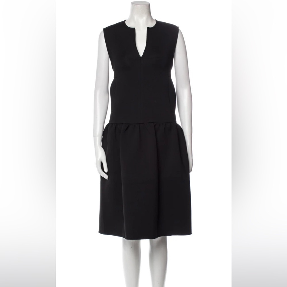 Psophia black sleeveless midi dress